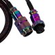 Дата кабель USB-C + USB A to USB-C 1.08m Premium Coiled Aviator black Keychron (CAB7_KEYCHRON)