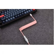Дата кабель USB-C + USB A to USB-C 1.36m Coiled Aviator pink Keychron (CAB15_KEYCHRON) - Фото