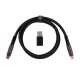 Дата кабель USB-C + USB A to USB-C 1.0m Double-Sleeved Geek black Keychron (CAB21_KEYCHRON)