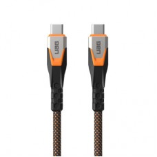 Дата кабель USB-C to USB-C 0.75m v3.2 240W Rugged double braided nylon black+orange UAG (9B4415114097) Дата кабель USB-C to USB-C 0.75m v3.2 240W Rugged double braided nylon black+orange UAG (9B4415114097) - Фото