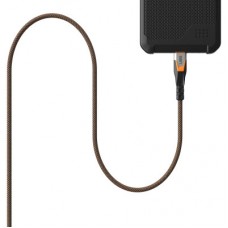 Дата кабель USB-C to USB-C 0.75m v3.2 240W Rugged double braided nylon black+orange UAG (9B4415114097) Дата кабель USB-C to USB-C 0.75m v3.2 240W Rugged double braided nylon black+orange UAG (9B4415114097) - Фото