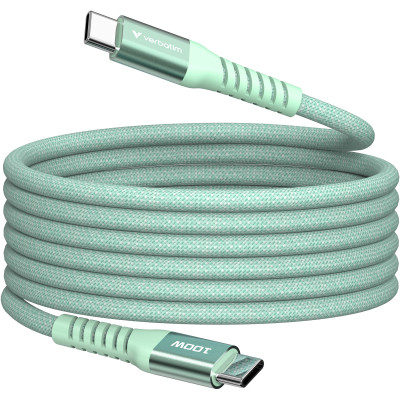 Дата кабель USB-C to USB-C 1.2m Magnetic 100 W green Verbatim (31855)