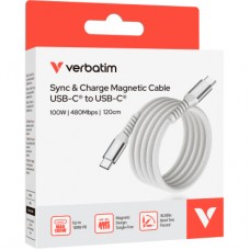 Дата кабель USB-C to USB-C 1.2m Magnetic 100W gray Verbatim (31854) - Фото
