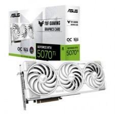 Видеокарта ASUS GeForce RTX5070 Ti 16GB TUF OC WHITE GAMING (TUF-RTX5070TI-O16G-WHITE-GAMING) - Фото