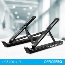 Підставка для ноутбука OfficePro LS320HUB Black (LS320HUB) - Фото