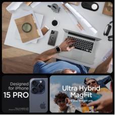 Чохол для мобільного телефона Spigen Apple iPhone 15 Pro Ultra Hybrid MagFit Carbon Fiber (ACS06717) - Фото