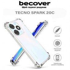Чохол для мобільного телефона BeCover Anti-Shock Tecno Spark 20C (BG7n) Clear (710617) - Фото