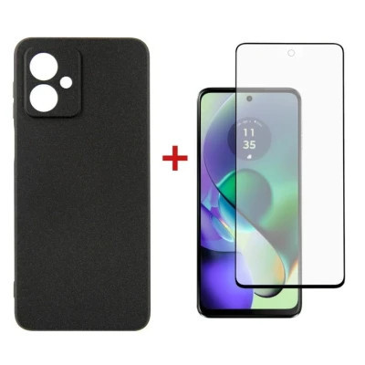 Чохол для мобільного телефона Dengos Kit for Motorola G54 case + glass (Black) (DG-KM-50)