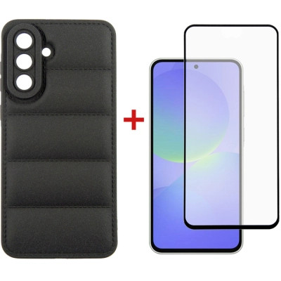 Чохол для мобільного телефона Dengos Kit Samsung Galaxy A36 5G Soft + glass (Black) (DG-KM-140)