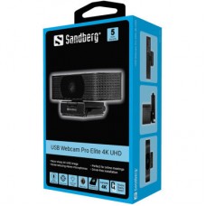 Веб-камера Sandberg Webcam Pro Elite 4K UHD (IMX258) Autofocus USB-A/USB-C Black (134-28) - Фото