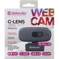 Веб-камера Defender G-lens 2695 FullHD 2K 1520p Black (63195) - Фото
