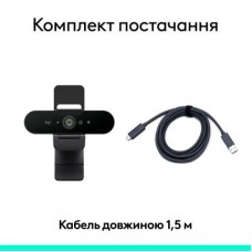 Веб-камера Logitech Brio 4K Ultra HD for Business Graphite (960-001746) - Фото