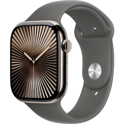 Смарт-часы Apple Watch Series 10 GPS + Cellular 46mm Natural Titanium Case with Stone Grey Sport Band - M/L