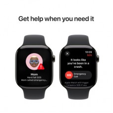 Смарт-часы Apple Watch Series 10 GPS + Cellular 46mm Slate Titanium Case with Black Sport Band - M/L - Фото