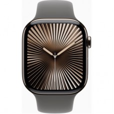 Смарт-часы Apple Watch Series 10 GPS + Cellular 46mm Natural Titanium Case with Stone Grey Sport Band - S/M - Фото