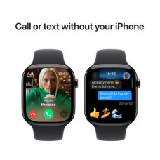Смарт-часы Apple Watch Series 10 GPS + Cellular 46mm Slate Titanium Case with Black Sport Band - S/M - Фото