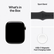 Смарт-часы Apple Watch Series 10 GPS + Cellular 46mm Slate Titanium Case with Black Sport Band - S/M - Фото