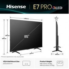 Телевізор Hisense 85E7Q PRO - Фото