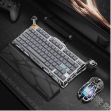 Клавіатура GravaStar Mercury K1 Pro TKL Wireless/Bluetooth/USB UA Grey (GSK1PRO_GRY) - Фото