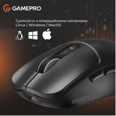Мышка GamePro Genesis Ranker Wireless/Bluetooth/USB Black (GM012B) - Фото
