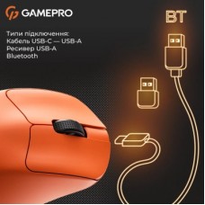 Мышка GamePro Genesis Avenger Wireless/Bluetooth/USB Orange (GM096O) - Фото