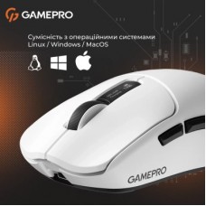Мышка GamePro Genesis Ranker Wireless/Bluetooth/USB White (GM012W) - Фото