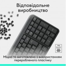 Клавіатура Logitech K250 Bluetooth/Wireless UA Graphite (920-013822) - Фото