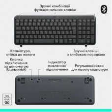 Клавіатура Logitech K250 Bluetooth/Wireless UA Graphite (920-013822) - Фото