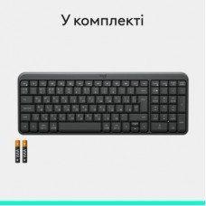 Клавіатура Logitech K250 Bluetooth/Wireless UA Graphite (920-013822) - Фото