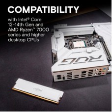 Модуль памяти для компьютера DDR5 16GB 6400 MHz Pro Overclocking White Micron (CP16G64C38U5W) - Фото