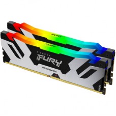 Модуль памяти для компьютера DDR5 48GB (2x24GB) 8000 MHz Renegade RGB Black/Silver Kingston Fury (ex.HyperX)