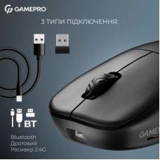 Мышка GamePro Asgard Loki Wireless/USB Black (GM022B) - Фото
