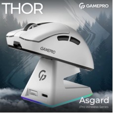 Мышка GamePro Asgard Thor Wireless/Bluetooth/USB White (GM023W) - Фото