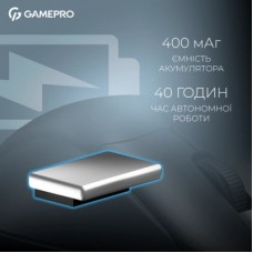 Мышка GamePro Asgard Surt Wireless/Bluetooth/USB Black (GM017B) - Фото