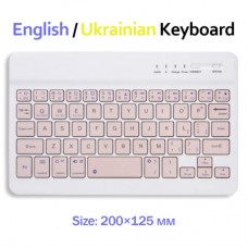 Клавіатура BeCover Bluetooth UA Pink (713411) - Фото