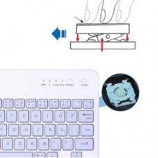 Клавіатура BeCover Bluetooth UA Purple (713409) - Фото