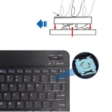 Клавіатура BeCover (245х150 мм) Bluetooth UA Black (713405) - Фото