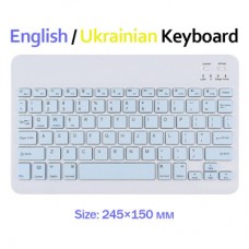 Клавіатура BeCover (245х150 мм) Bluetooth UA Light Blue (713407) - Фото