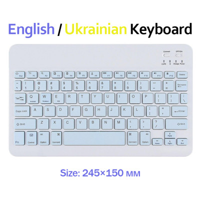 Клавіатура BeCover (245х150 мм) Bluetooth UA Light Blue (713407)