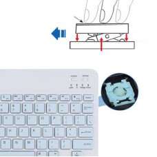 Клавіатура BeCover (245х150 мм) Bluetooth UA Light Blue (713407) - Фото