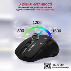 Мышка Promate Cursor Wireless Black (cursor.black) - Фото