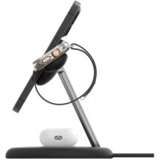 Зарядний пристрій Belkin 3in1 Magnetic Adjustable Pad Qi2 15 W Black (WIZ023VFBK) - Фото