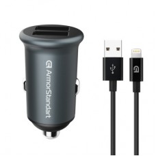 Зарядное устройство Armorstandart 2xUSB QC3.0 Grey + cable Lightning (ARM82458)