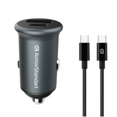 Зарядное устройство Armorstandart USB Type-C PD20W + USB QC 3.0 Grey + cable USB-C (ARM82461)