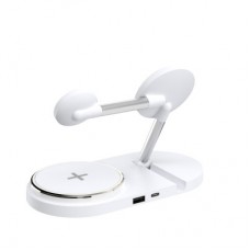 Зарядний пристрій Armorstandart Wireless Charging H101 3 in 1 Magnetic White (ARM78102) Зарядний пристрій Armorstandart Wireless Charging H101 3 in 1 Magnetic White (ARM78102) - Фото