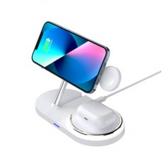 Зарядний пристрій Armorstandart Wireless Charging H101 3 in 1 Magnetic White (ARM78102) Зарядний пристрій Armorstandart Wireless Charging H101 3 in 1 Magnetic White (ARM78102) - Фото