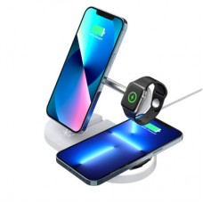 Зарядний пристрій Armorstandart Wireless Charging H101 3 in 1 Magnetic White (ARM78102) Зарядний пристрій Armorstandart Wireless Charging H101 3 in 1 Magnetic White (ARM78102) - Фото