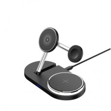 Зарядное устройство Armorstandart Wireless Charging H102 3 in 1 Magnetic Black (ARM78103)