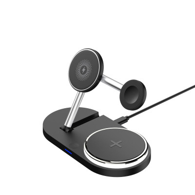 Зарядное устройство Armorstandart Wireless Charging H102 3 in 1 Magnetic Black (ARM78103)