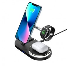 Зарядний пристрій Armorstandart Wireless Charging H102 3 in 1 Magnetic Black (ARM78103) Зарядний пристрій Armorstandart Wireless Charging H102 3 in 1 Magnetic Black (ARM78103) - Фото